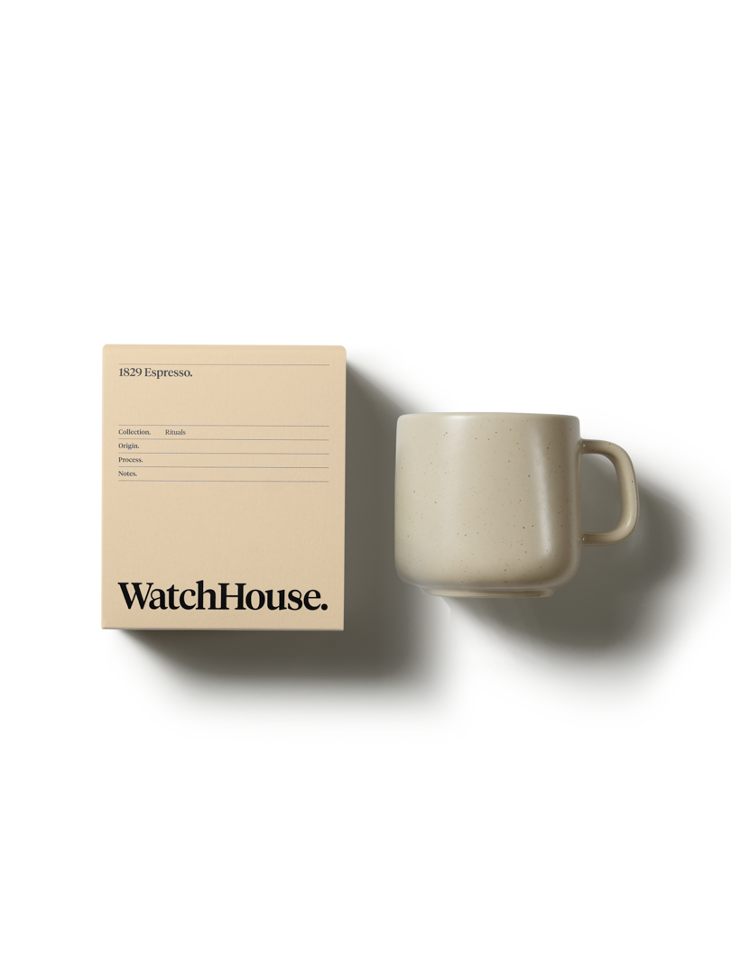 1829 Espresso x WatchHouse Monoware Mug Set.