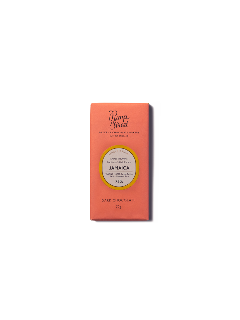 Pump Street Jamaica 75% dark chocolate.