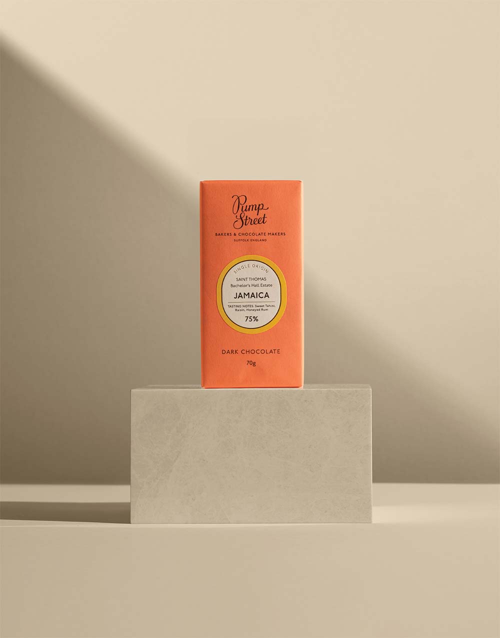 Pump Street Jamaica 75% dark chocolate.