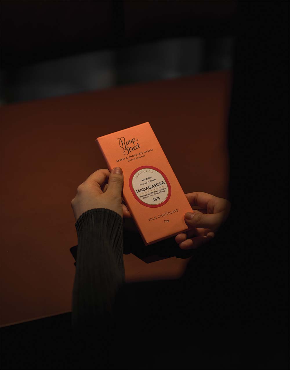Pump Street Madagascar 58% milk chocolate.