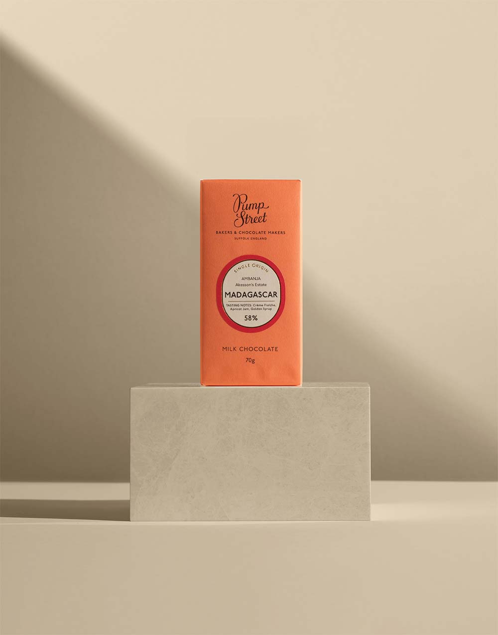 Pump Street Madagascar 58% milk chocolate.